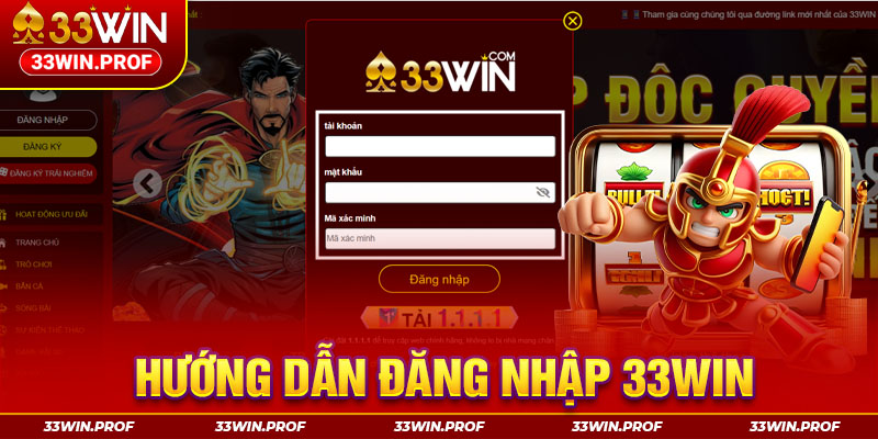 Hướng dẫn đăng nhập 33win